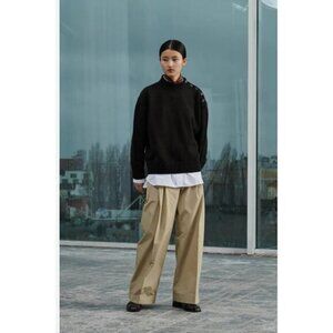 SOEUR Sz 1 XS/S Brown Sacha Turtleneck Pullover Sweater Merino Wool